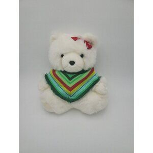 2005 VINTAGE Mrs Santa Bear Marshall Fields With Original Bag EUC Bow And Poncho